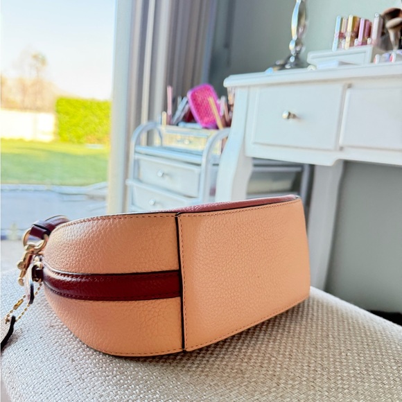 Coach Coral and Beige Shoulder/Crossbody Bag - Picture 8 of 11